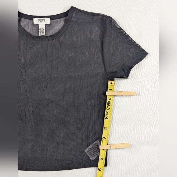 NWOT PINK Victoria's Secret Mesh Tee - Picture 8 of 13